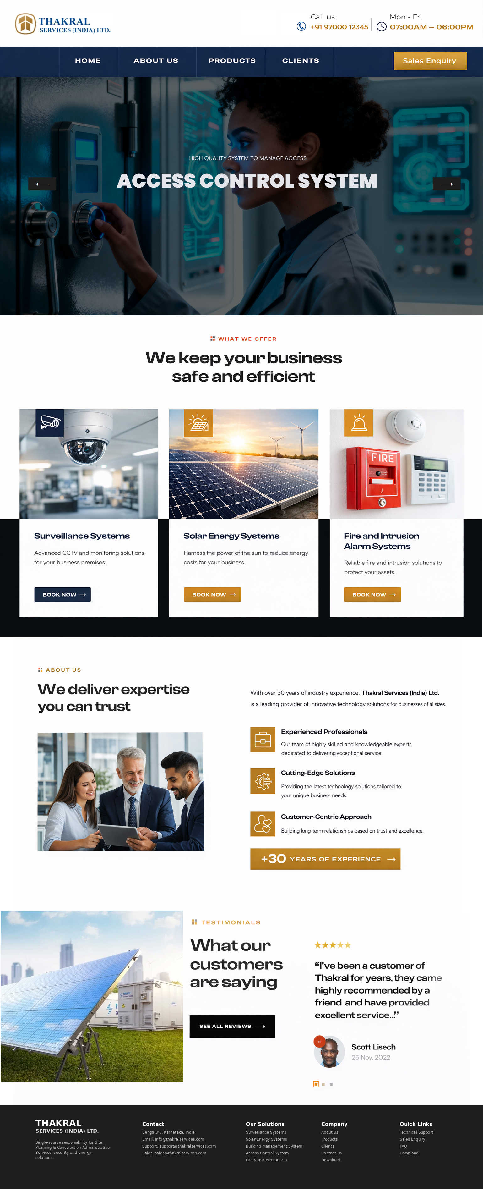 Thakral Services Homepage